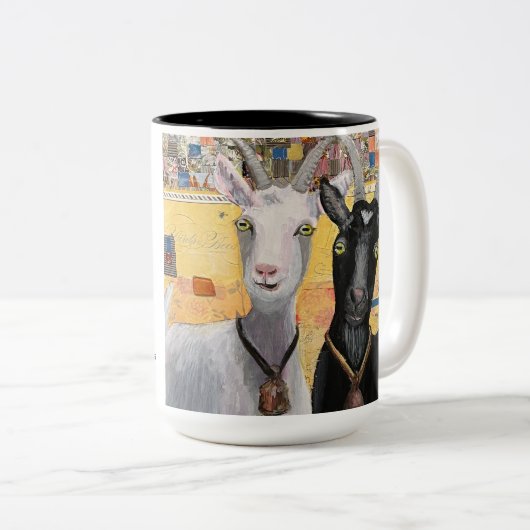 Hey Wassup Chèvre Mug - des chèvres amusantes avec (Devant droit)