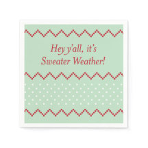 Hey Y'all Sweater Weer Servetten