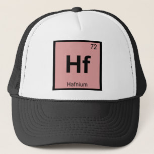Hf - Hafnium Chemie Periodiek Systeem Symbool Trucker Pet