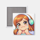 HG Emote: Official "Cry" Square Magnet  (Recto/Verso)