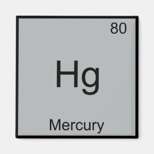 Hg - Kwik Grappige Chemie Element Symbool T-shirt Magneet
