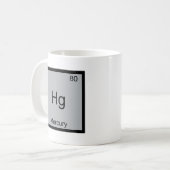 Hg - Mercury Funny Chemistry Element Symbol T-shir Koffiemok (Voorkant links)