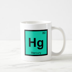 Hg - Periodiek tabelsymbool voor kwikchemie Koffiemok