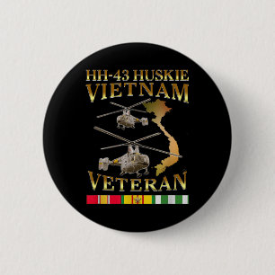 Hh 43 Huskie Helikopter Vietnam Veteraan Hh-43 Vie Ronde Button 5,7 Cm