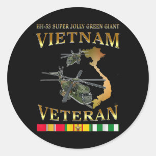 HH-53 Super Jolly Green Giant Helikopter Vietnam V Ronde Sticker