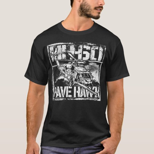 HH-60 Pave Hawk Mannen Basic Dark T-Shirt T-Shirt (Voorkant)