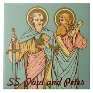 HH. Paulus en Petrus, Apostelen (RLS 13 & 14) Tegeltje