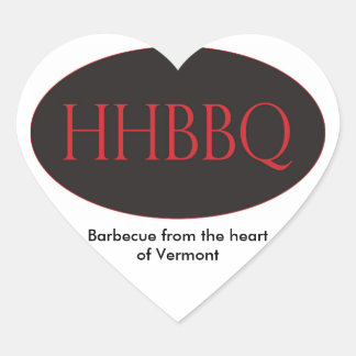 HHBBQ Barbecue Uit het hart van Vermont Stickers