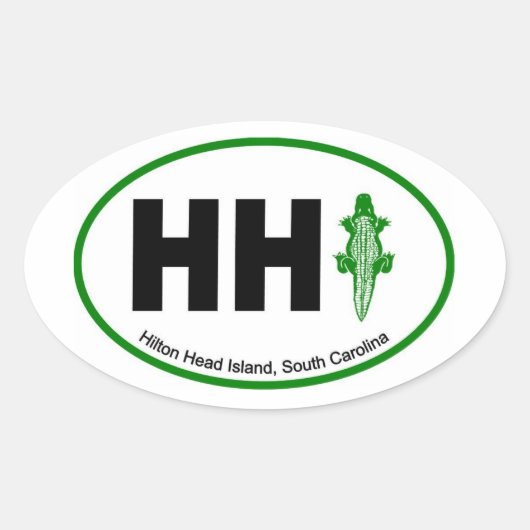 HHI Aligator Euro Ovaal Ovale Sticker (Voorkant)