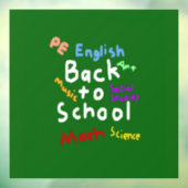 HI54EDU Terug naar school Raamsticker (Vel 3)