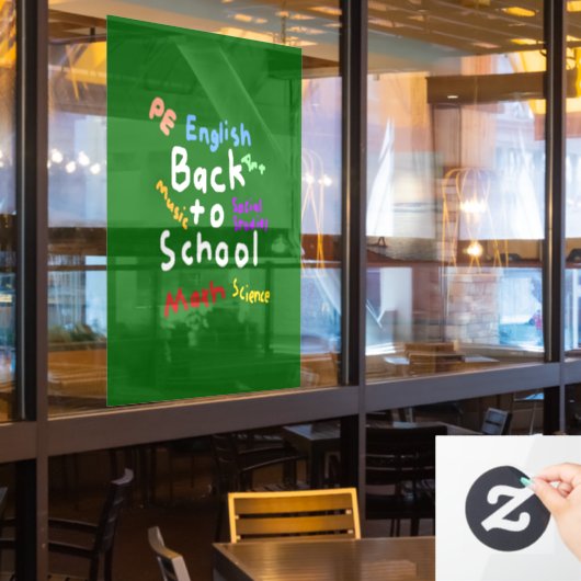 HI54EDU Terug naar school Raamsticker (Restaurant Raam)