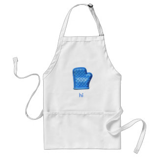 hi Blue Oven Mitt Standaard Schort