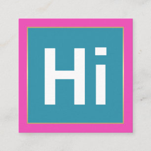 Hi BOLD COLORS VISITEKAARTJES