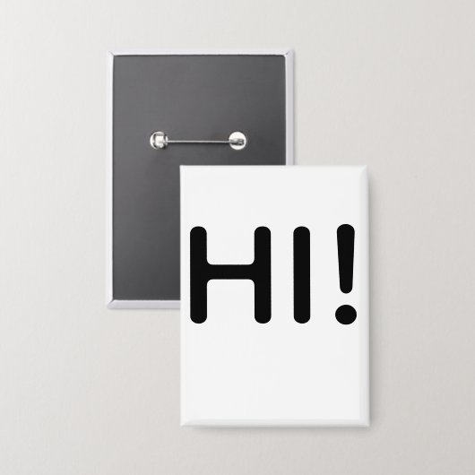 HI! BUTTON (Voorkant / Achterkant)