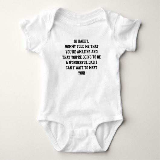 Hi Daddy Baby Bodysuit – Schattigee aankondiging v (Voorkant)