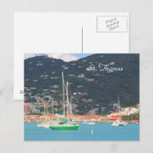 Hi-def fotografie van St. Thomas, Boats Briefkaart (Voorkant / Achterkant)