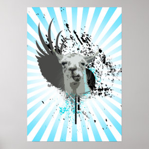 hi-fi llama. poster