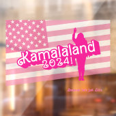 "Hi Kamala" – Muursticker (slogan A) Raamsticker (Vel 2)