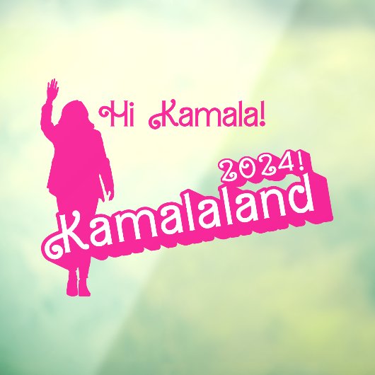 "Hi Kamala" – Muursticker (tagline B) Raamsticker (Vel 3)