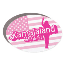 "Hi Kamala" - Oval Car Magnet (pas de slogan)