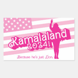"Hi Kamala" – Rectangle Sticker (tagline A)
