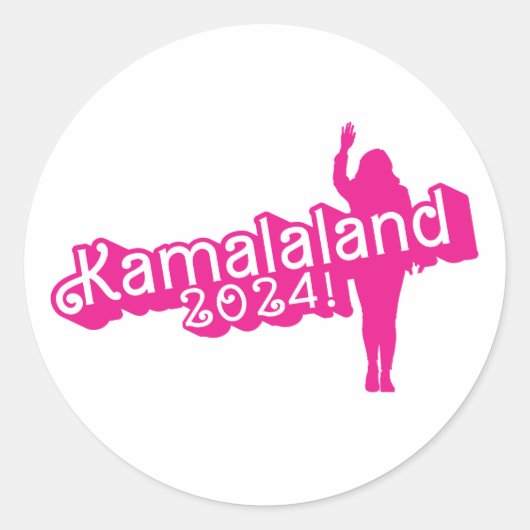 "Hi Kamala" – Ronde Sticker (geen slogan) (Voorkant)