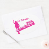 "Hi Kamala" - Sticker ovale (slogan B) (Enveloppe)