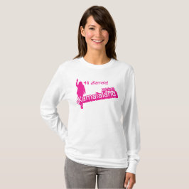 "Hi Kamala" – T-shirt voor dames (lang met slogan 