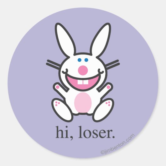 Hi Loser Ronde Sticker (Voorkant)