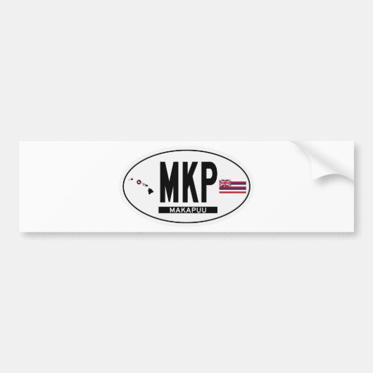 Hi-MAKAPUU-Sticker Bumpersticker (Voorkant)