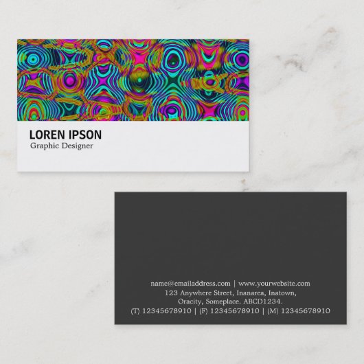 Hi-Phi - 0305 - Fractal Abstract 191111a Visitekaartje (Voorkant / Achterkant)