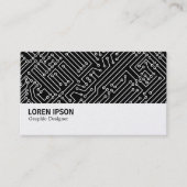 Hi-Phi - 0416 - Circuitry - White on Black (Gold) Visitekaartje (Voorkant)