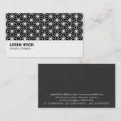 Hi-Phi - Asanoha Pattern - White on Black Visitekaartje (Voorkant / Achterkant)