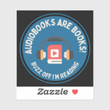 Hi Res Audiobook Lover Laptop Sticker Vierkant