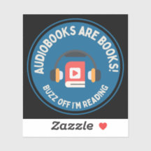 Hi Res Audiobook Lover Laptop Sticker Vierkant