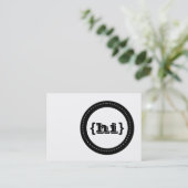 Hi Retro Cercles Chubby Cartes de visite (Debout devant)