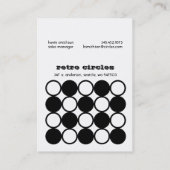 Hi Retro Cercles Chubby Cartes de visite (Dos)