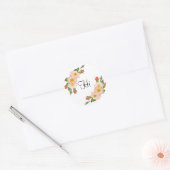 Hi Roze Rozen Bloemen Ronde Sticker (Envelop)