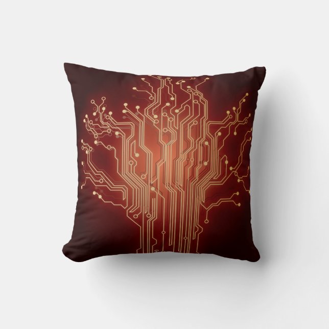 Hi-Tech Computer Technology Pillow Kussen (Voorkant)