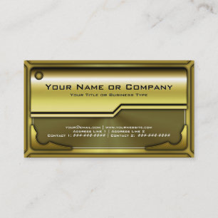 Hi Tech Faux Metallic Kaart Versie 3 met Logo Visitekaartje