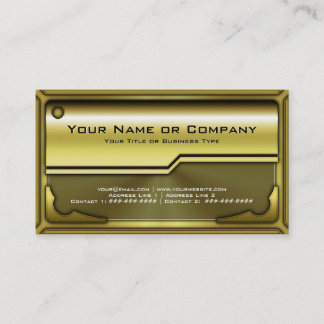 Hi Tech Faux Metallic Kaart Versie 3 met Logo Visitekaartje