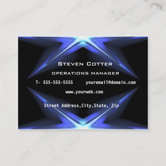 Hi-Tech Futuristic Business Card-sjabloon Visitekaartje (Achterkant)