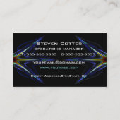 Hi-Tech Futuristic Business Card-sjabloon Visitekaartje (Achterkant)