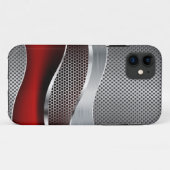 Hi Tech Futuristic Mesh Chrome Red Case-Mate iPhone Case (Achterkant (horizontaal))