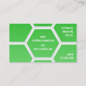 Hi-Tech Honeycomb Pattern - Green Visitekaartje (Achterkant)
