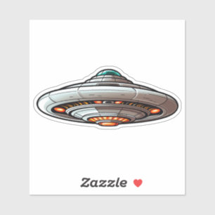 Hi-Tech Vliegende Schotel UFO Sticker