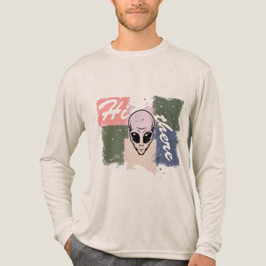  “Hi there” Tri-Blend Shirt (Voorkant volledig)