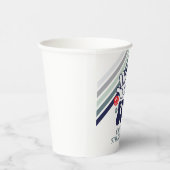 HI vijf retrofilmpopjes voor blauw papier Papieren Bekers (Rechts)