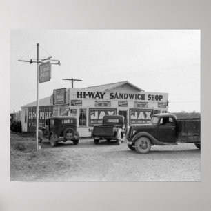Hi-Way Sandwich Shop, 1939. foto Poster