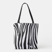 "Hi" Zebra Black/White Stripes Abstract Trendy Draagtas (Achterkant)